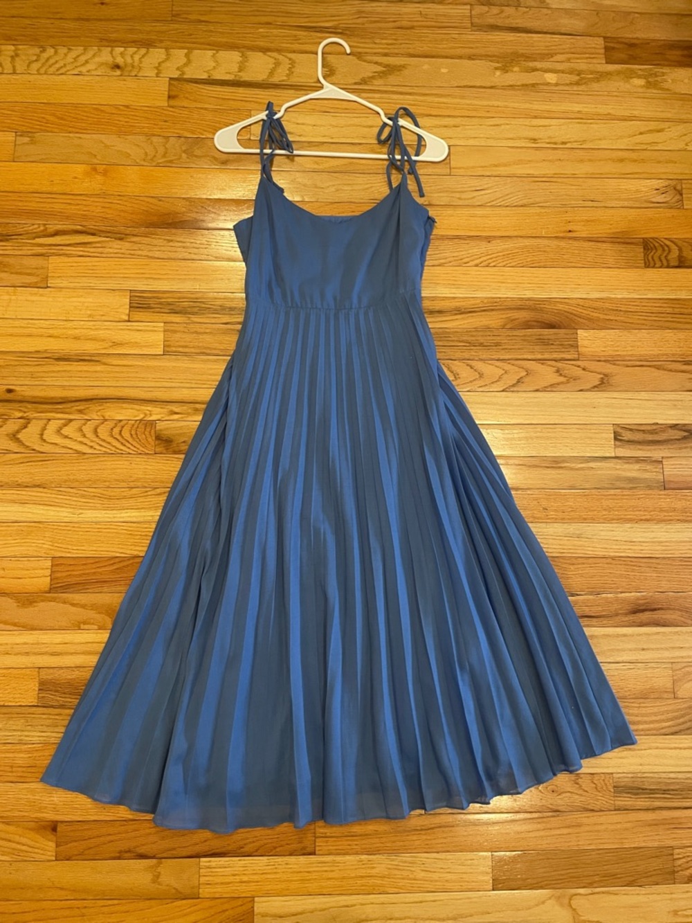 Blue Pleated Sezane Nissa Dress size 36 Small